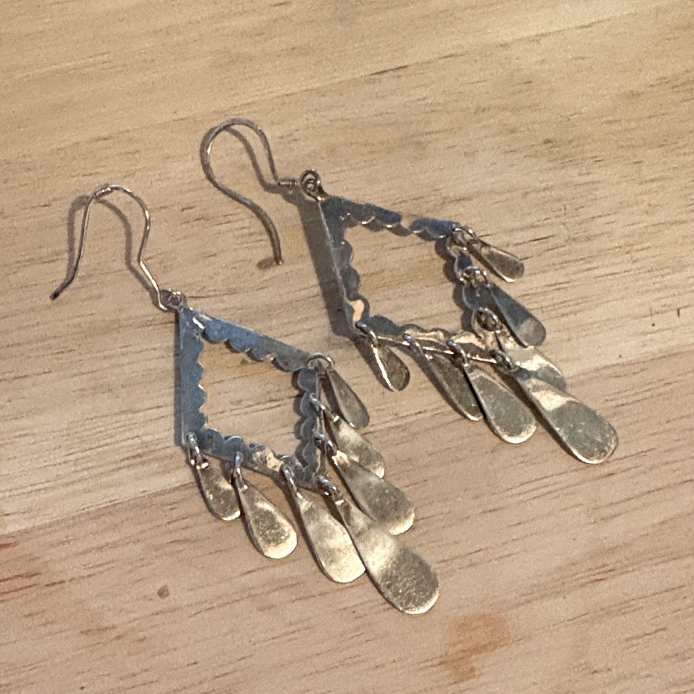 Sterling Silver Dangle Earrings - Vintage Mexican style
